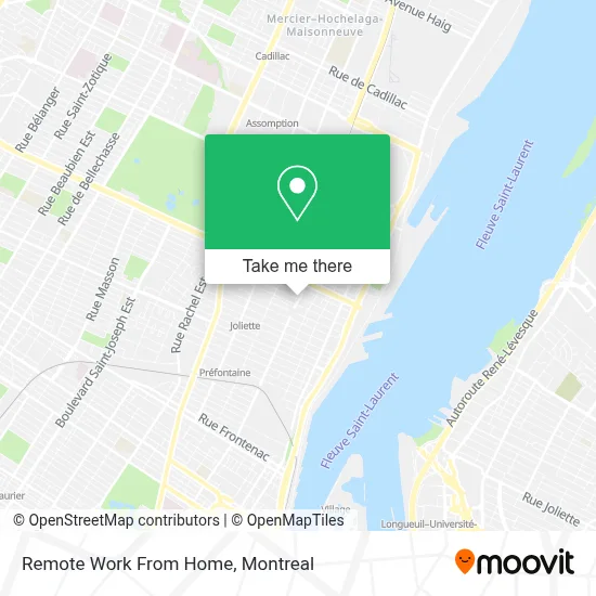 Remote Work From Home map