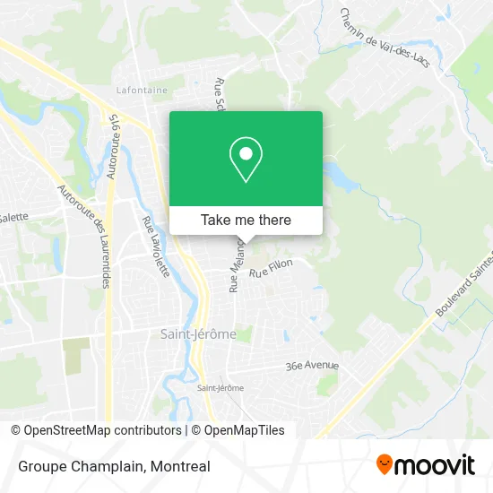 Groupe Champlain map