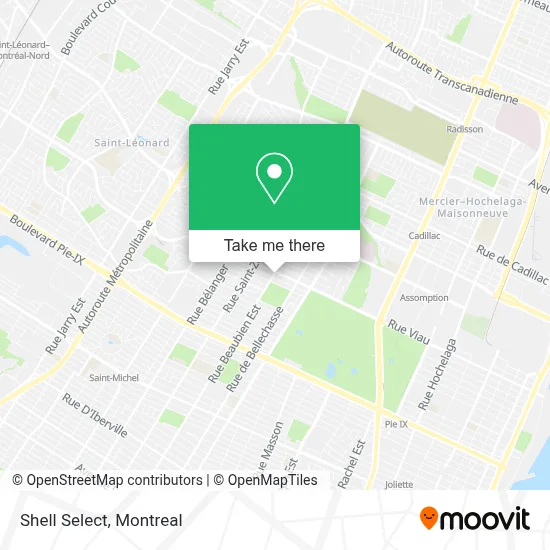 Shell Select map