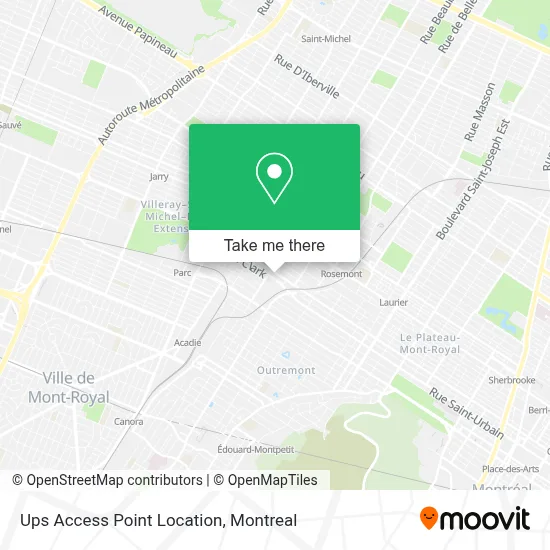 Ups Access Point Location map