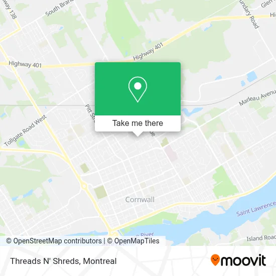 Threads N' Shreds map