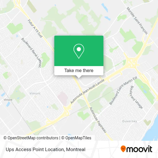 Ups Access Point Location map