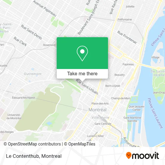 Le Contenthub map