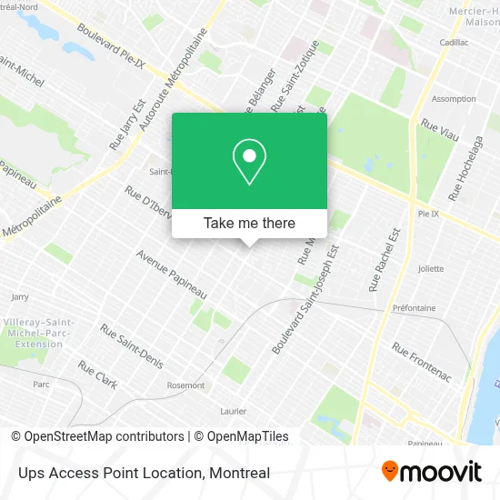 Ups Access Point Location map