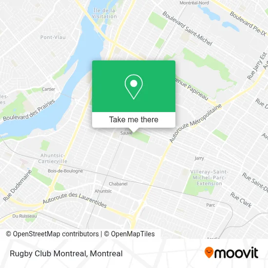 Rugby Club Montreal map