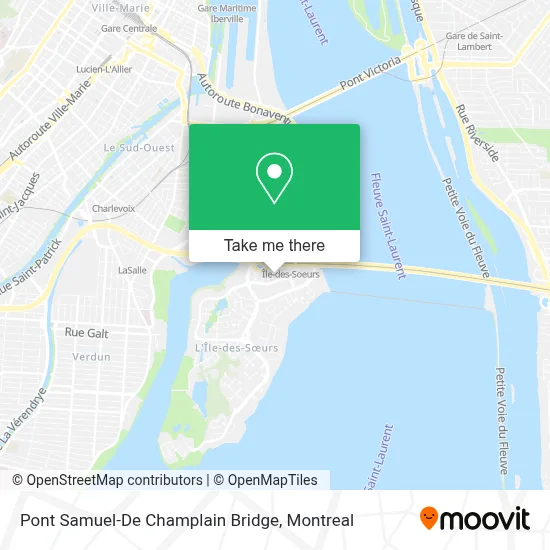 Pont Samuel-De Champlain Bridge map