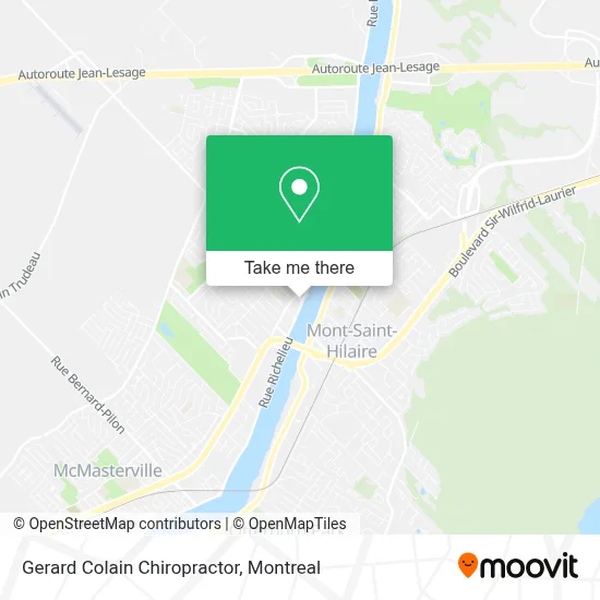 Gerard Colain Chiropractor map