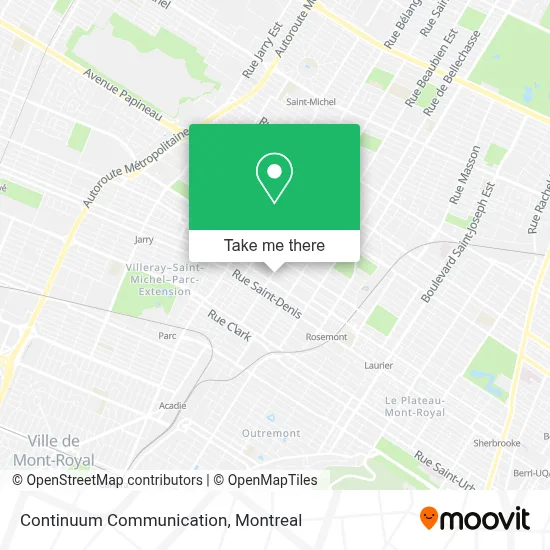 Continuum Communication map