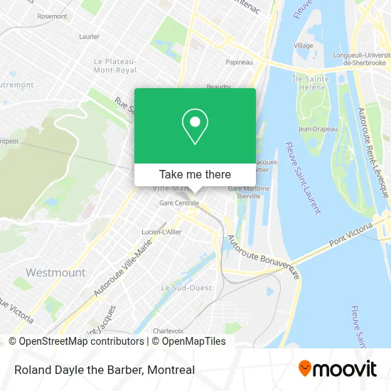 Roland Dayle the Barber map