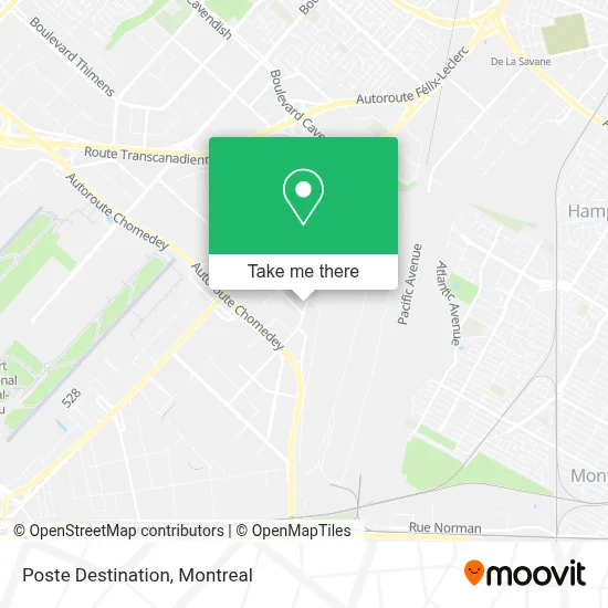 Poste Destination map