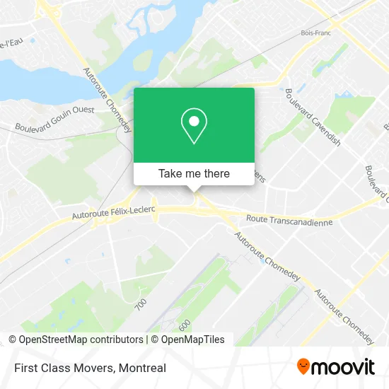 First Class Movers map