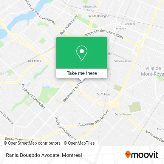 Rania Bouabdo Avocate map