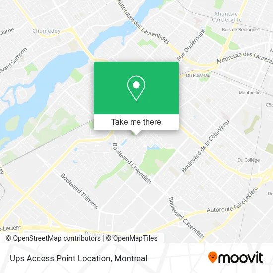 Ups Access Point Location map