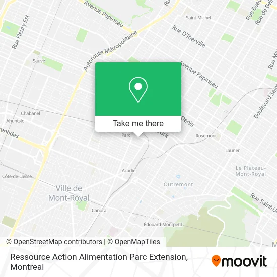 Ressource Action Alimentation Parc Extension map