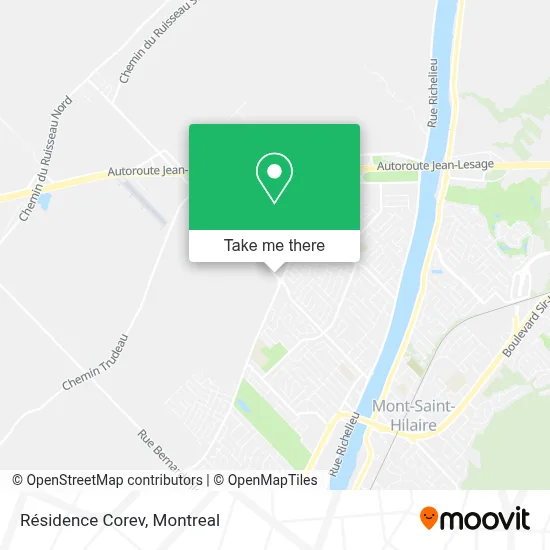 Résidence Corev map