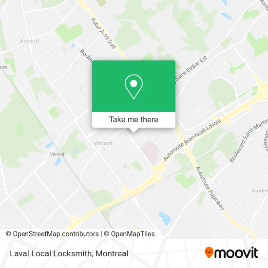 Laval Local Locksmith map