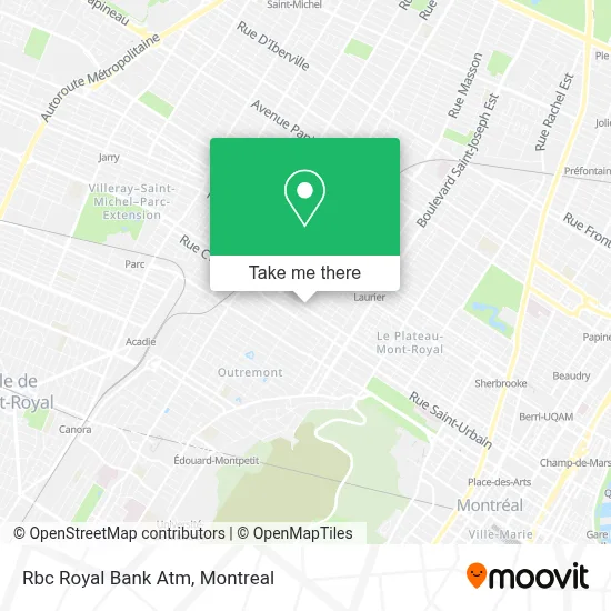 Rbc Royal Bank Atm map