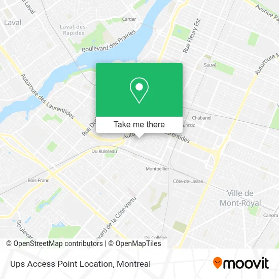 Ups Access Point Location map