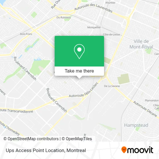 Ups Access Point Location map