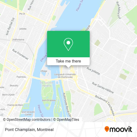 Pont Champlain map