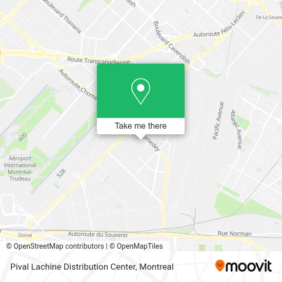Pival Lachine Distribution Center map