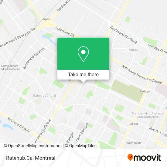Ratehub.Ca map