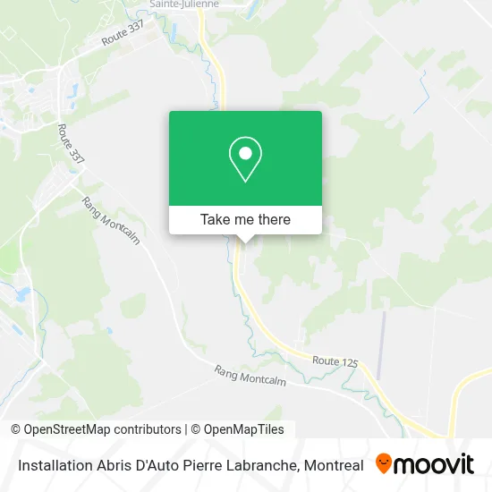 Installation Abris D'Auto Pierre Labranche map