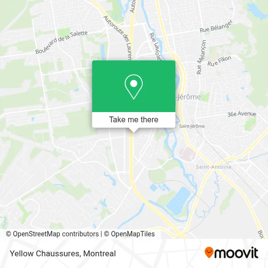Yellow Chaussures map