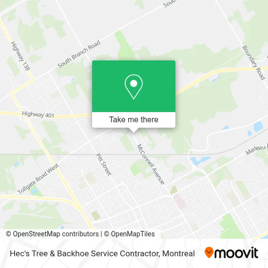 Hec's Tree & Backhoe Service Contractor map