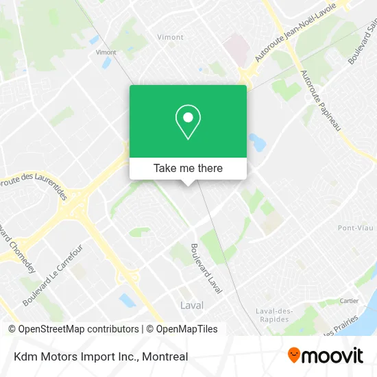 Kdm Motors Import Inc. map