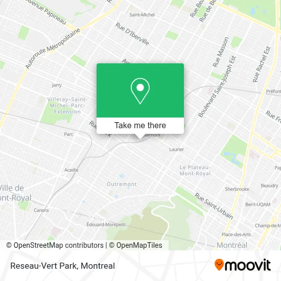 Reseau-Vert Park map