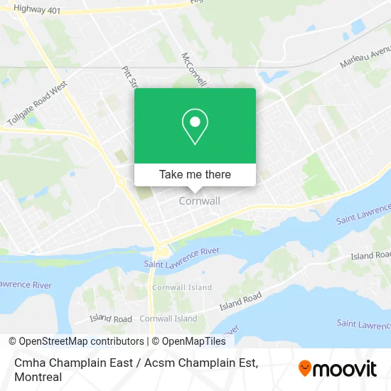 Cmha Champlain East / Acsm Champlain Est map