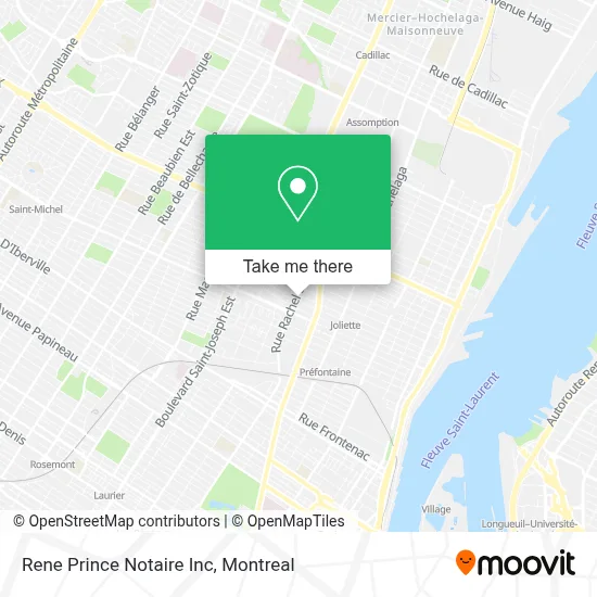 Rene Prince Notaire Inc map