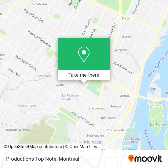 Productions Top Note map