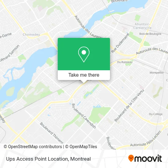 Ups Access Point Location map