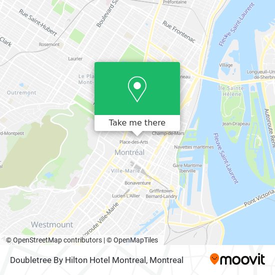 Doubletree By Hilton Hotel Montreal map