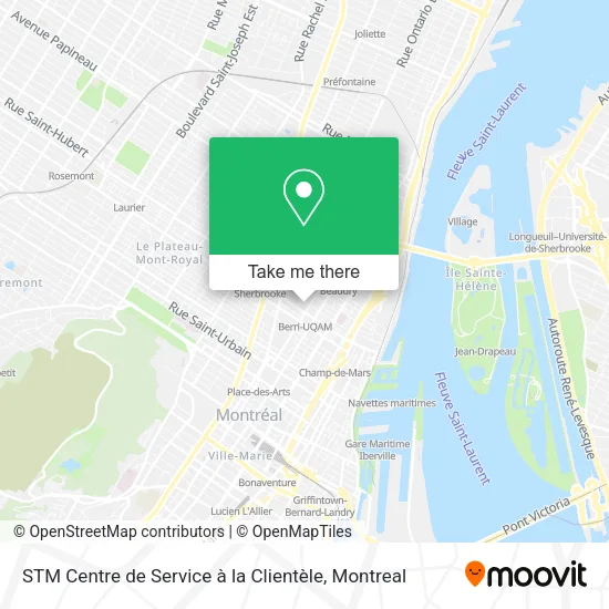 STM Centre de Service à la Clientèle map