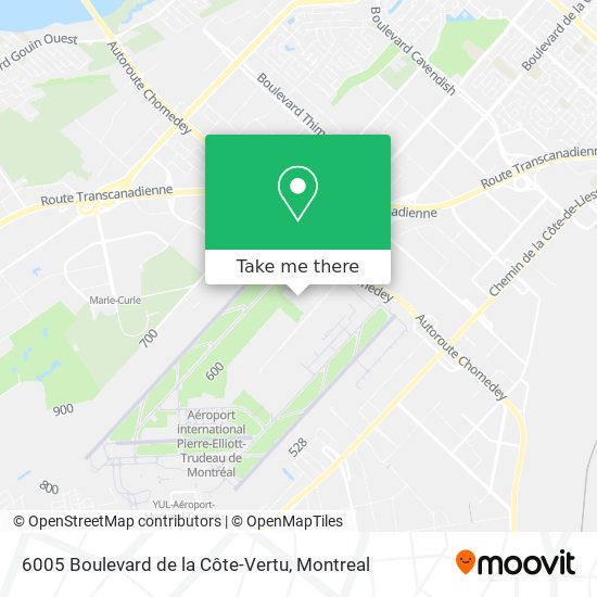 6005 Boulevard de la Côte-Vertu map