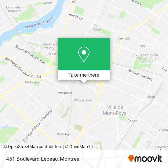 451 Boulevard Lebeau map