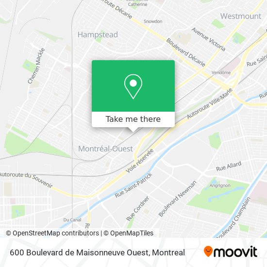 600 Boulevard de Maisonneuve Ouest map
