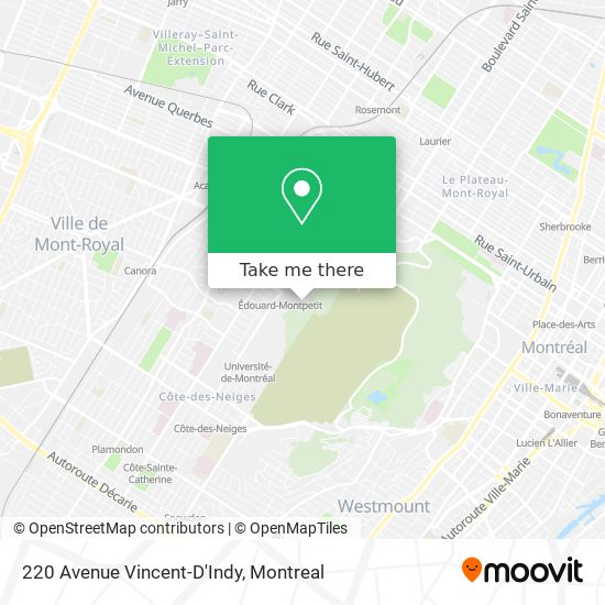220 Avenue Vincent-D'Indy map