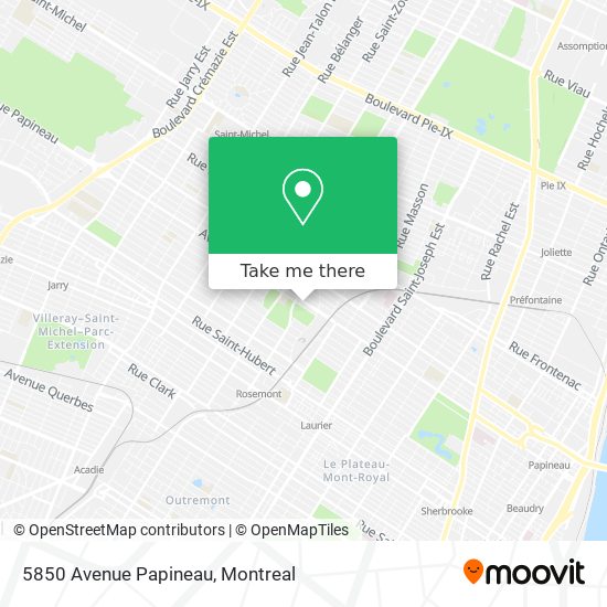 5850 Avenue Papineau map