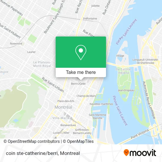 coin ste-catherine/berri map