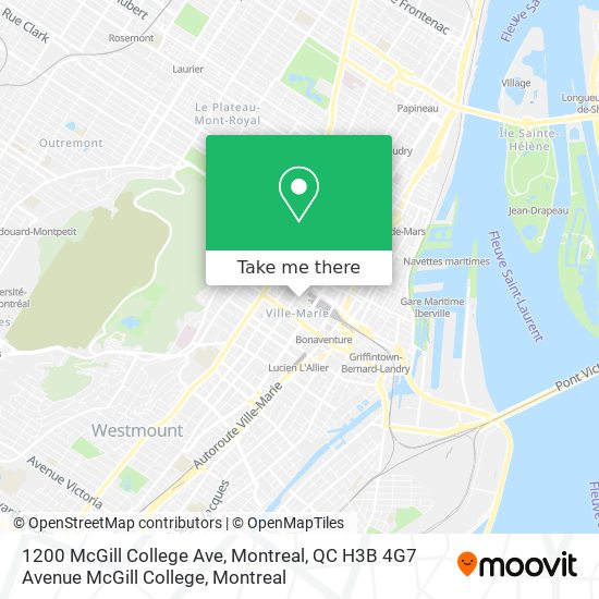 1200 McGill College Ave, Montreal, QC H3B 4G7 Avenue McGill College map