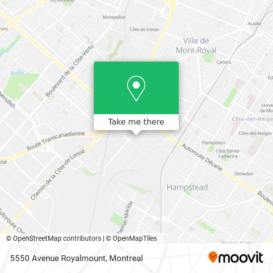 5550 Avenue Royalmount map