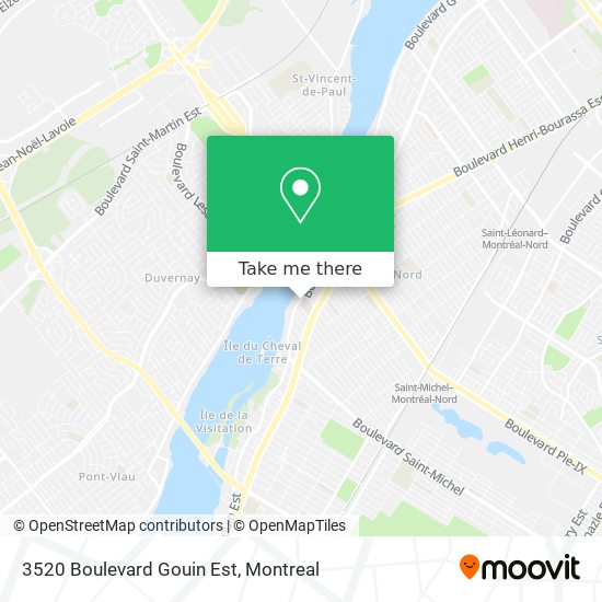 3520 Boulevard Gouin Est map