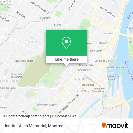 Institut Allan Memorial map