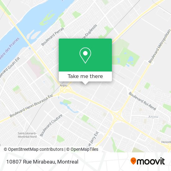 10807 Rue Mirabeau map