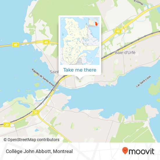 Collège John Abbott map