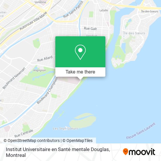 Institut Universitaire en Santé mentale Douglas map